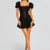 Mini*Retrofete Mexik Short Dress Black Samoa