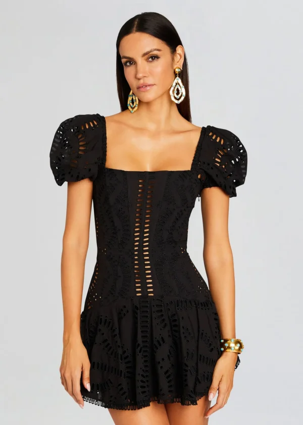 Mini*Retrofete Mexik Short Dress Black Samoa