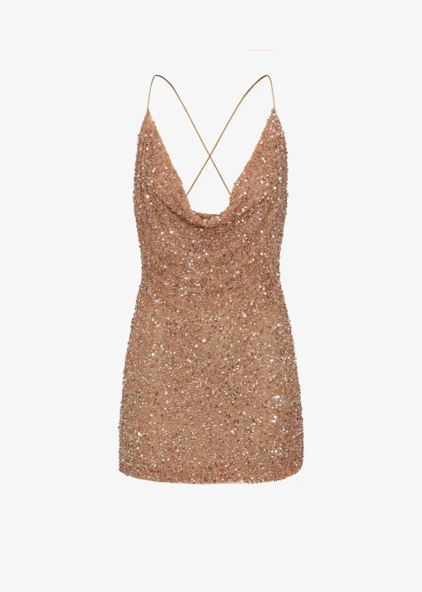 RETROFÊTE*Retrofete Mich Sequin Dress Bronze