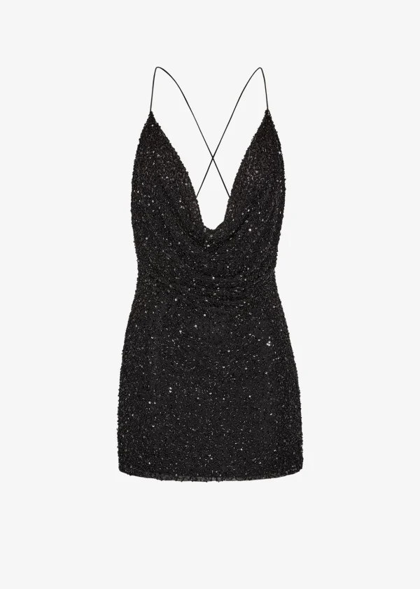 RETROFÊTE*Retrofete Mich Sequin Dress Black