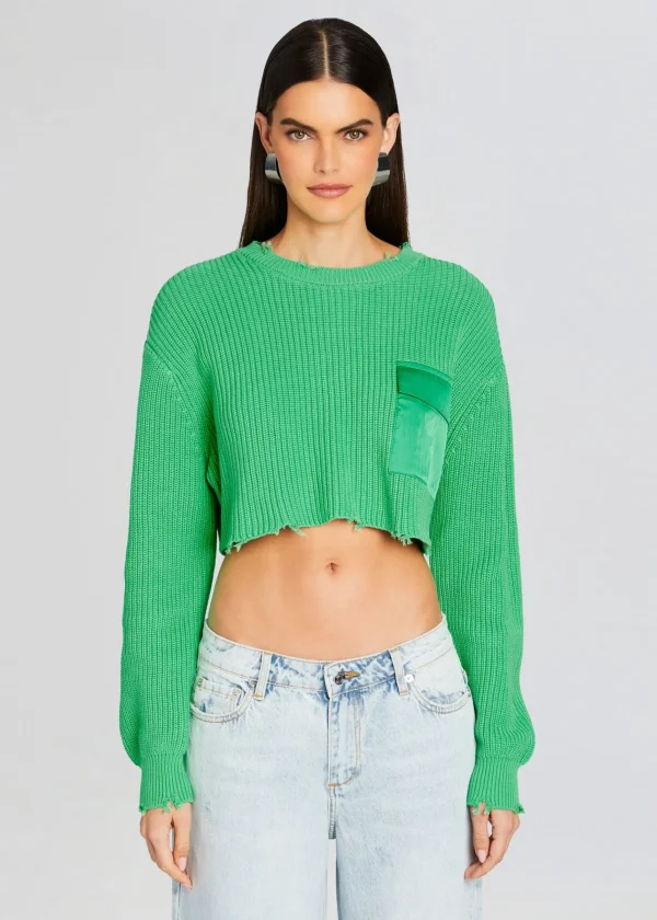 Resort '24*Retrofete Mid Cropped Devin Sweater Pistachio