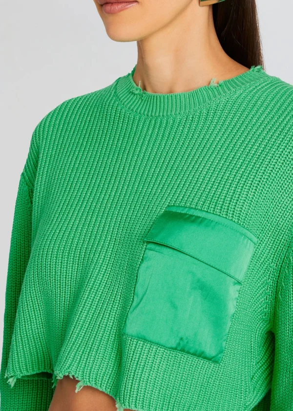 Resort '24*Retrofete Mid Cropped Devin Sweater Pistachio
