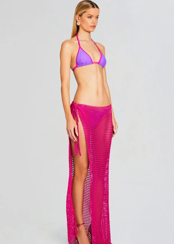 Swim*Retrofete Midi Net Sarong Hot Pink