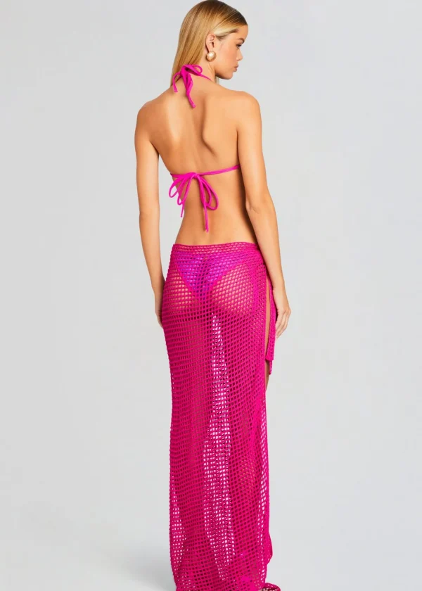 Spring Knits*Retrofete Midi Net Sarong Hot Pink