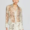 RETROFÊTE*Retrofete Milena Silk Blouse Vintage Snake
