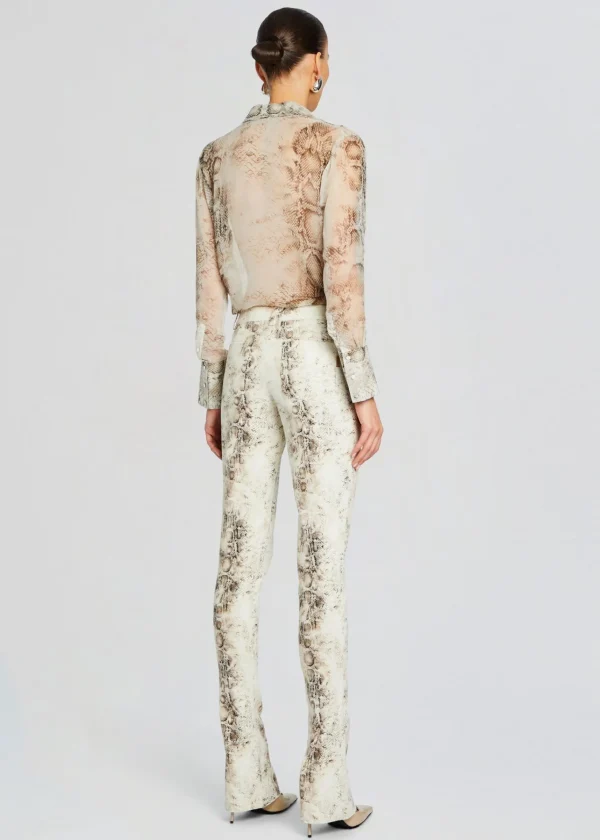 Business Chic*Retrofete Milena Silk Blouse Vintage Snake