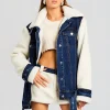 Jackets*Retrofete Mink Teddy Denim Jacket Deep Sea