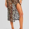 Sheer Bliss*Retrofete Mirage Embellished Skirt Black/Gold