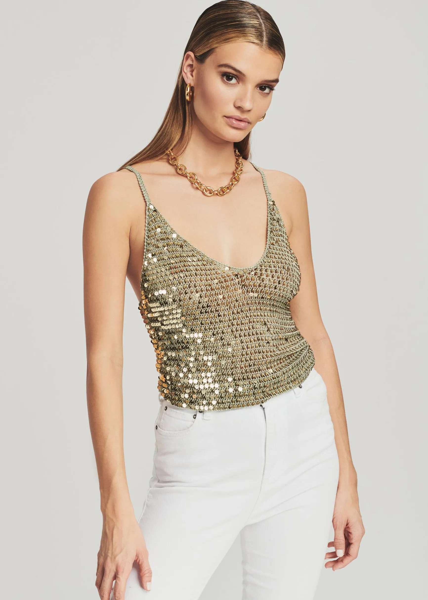 molly_sequin_crochet_top_0.webp Honeymoon Looks*Retrofete Molly Sequin Crochet Top Sage