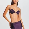 Day to Night*Retrofete Monet Silk Bra Eggplant