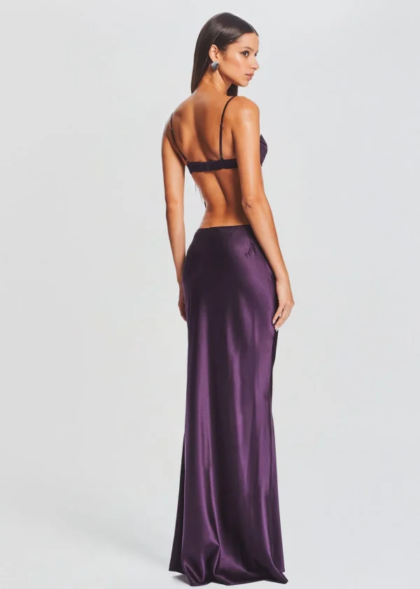 Tops*Retrofete Monet Silk Bra Eggplant