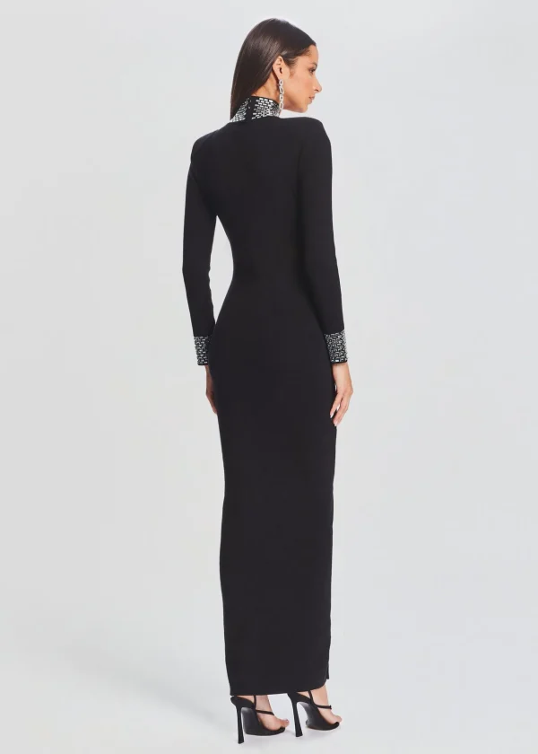 RETROFÊTE*Retrofete Monroe Embellished Knit Dress Black