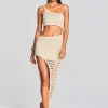 RETROFÊTE*Retrofete Moretti Crochet Dress Ivory/Gold