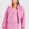 RETROFÊTE*Retrofete Morgana Embellished Leather Jacket Begonia Pink