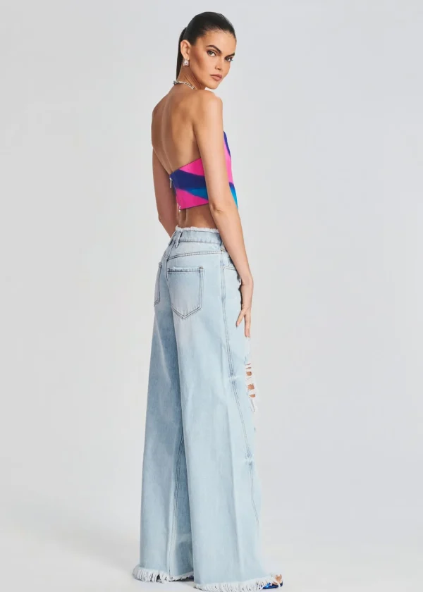 Bottoms*Retrofete Mountain Wide Leg Jean Skylight