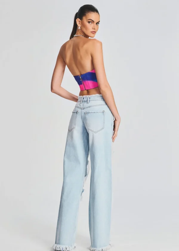 Bottoms*Retrofete Mountain Wide Leg Jean Skylight