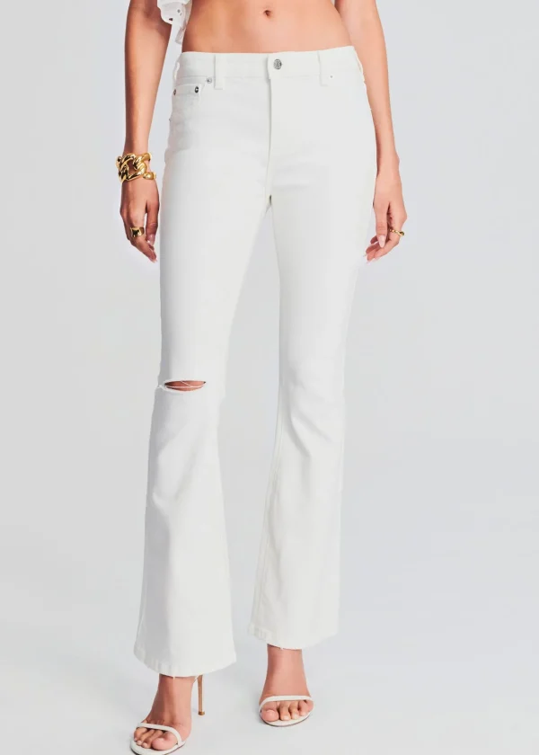 Bottoms*Retrofete Murphy Mid Rise Jean White