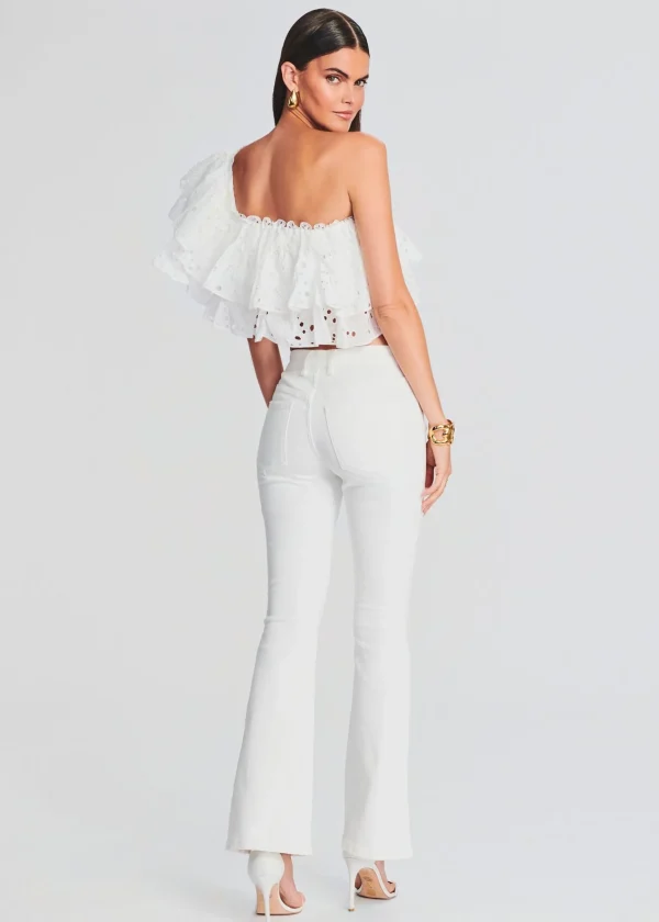 Bottoms*Retrofete Murphy Mid Rise Jean White