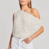 Final Sale*Retrofete Myles Sequin Top Iridescent White