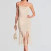 Guest Of*Retrofete Nalu Sequin Crochet Dress Iridescent Ivory