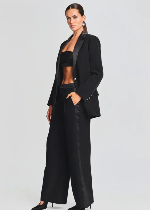 Jackets*Retrofete Natal Blazer Black w/ Satin