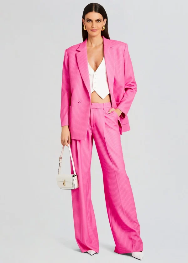 Night Out*Retrofete Natasha Blazer Pink/White Stripe