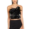 RETROFÊTE*Retrofete Nicki Feather Top Black