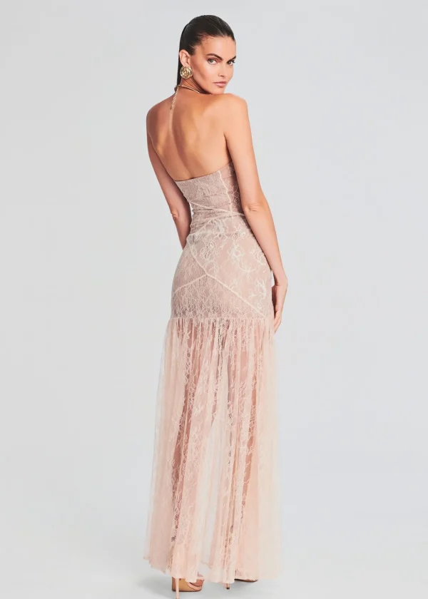RETROFÊTE*Retrofete Nicole Lace Dress Dusty Peach