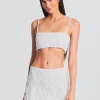 Subtle Shimmer*Retrofete Nikos Top White Pearl