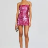 RETROFÊTE*Retrofete Nolia Sequin Embellished Dress Candy Pink