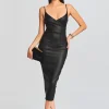 Midi*Retrofete Norrie Coated Denim Dress Coated Black