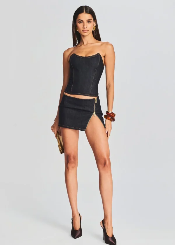 Best Sellers*Retrofete Nyla Denim Skirt Rinse