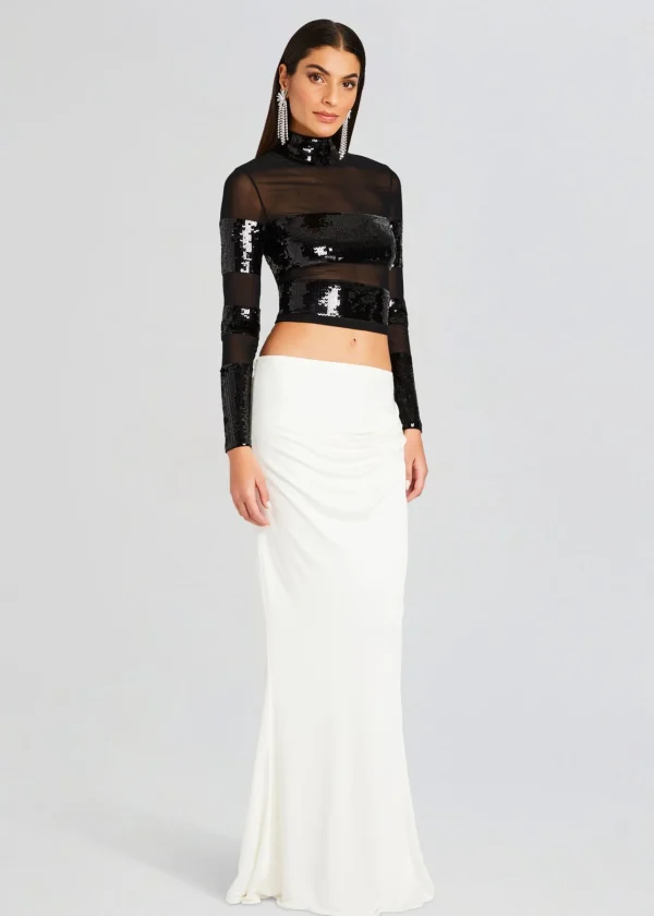 Tops*Retrofete Nyx Sequin Top Black
