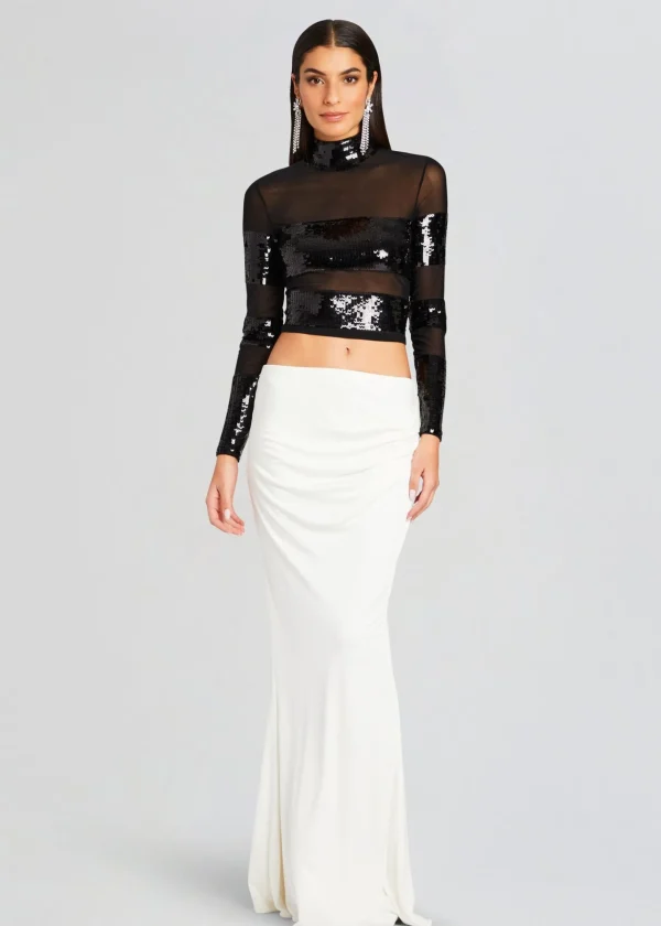Tops*Retrofete Nyx Sequin Top Black