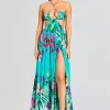 Dresses*Retrofete Ocean Maxi Dress Turquoise