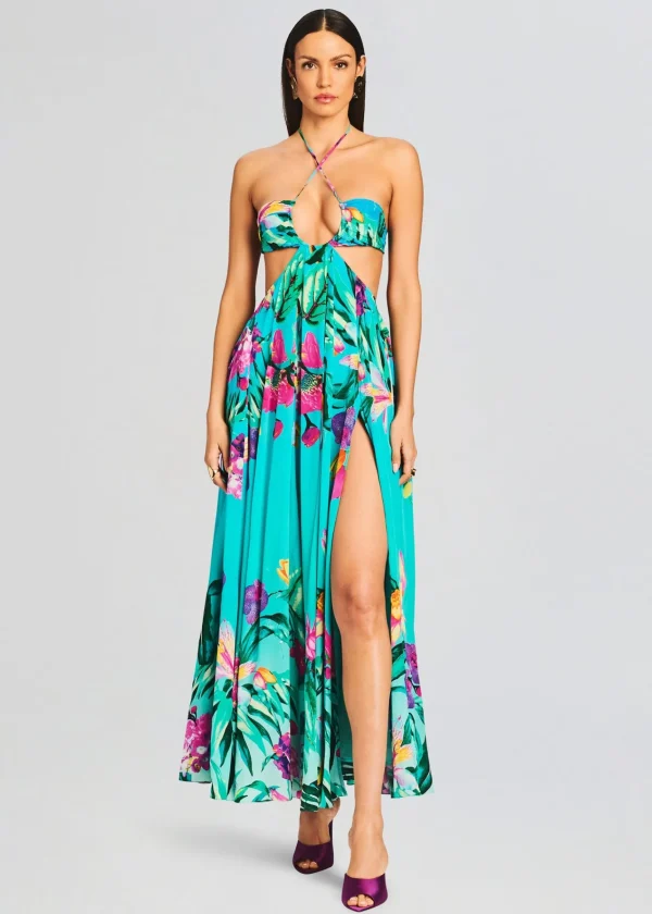 Resort '24*Retrofete Ocean Maxi Dress Turquoise