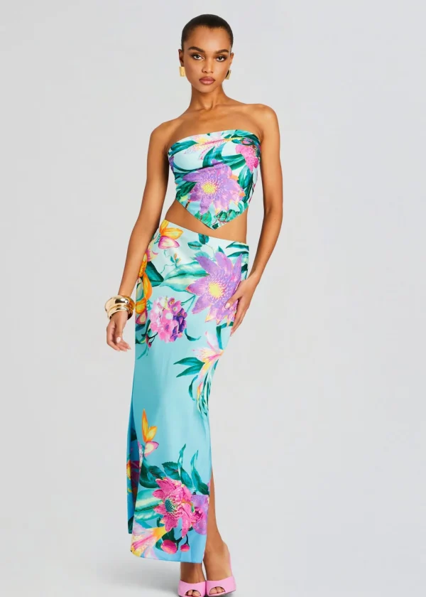 Bottoms*Retrofete Ocean Skirt Turquoise