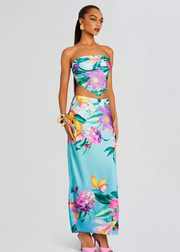 Resort '24*Retrofete Ocean Skirt Turquoise