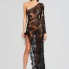 RETROFÊTE*Retrofete Olimpia Embellished Lace Dress Black