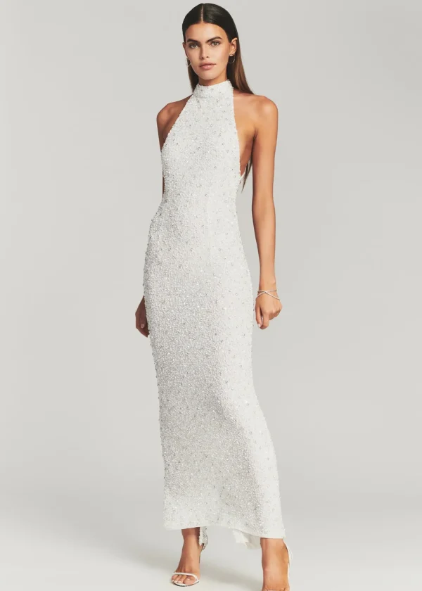 The Destination Bride*Retrofete Olivia Sequin Dress White