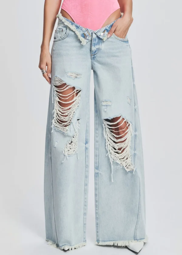 Bottoms*Retrofete Ollie Wide Leg Jean Skylight