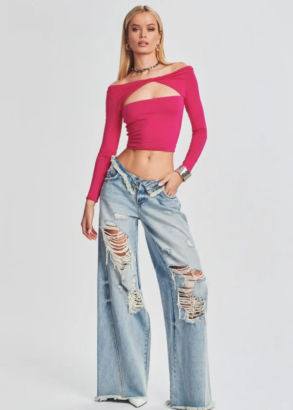 Bottoms*Retrofete Ollie Wide Leg Jean Coastline