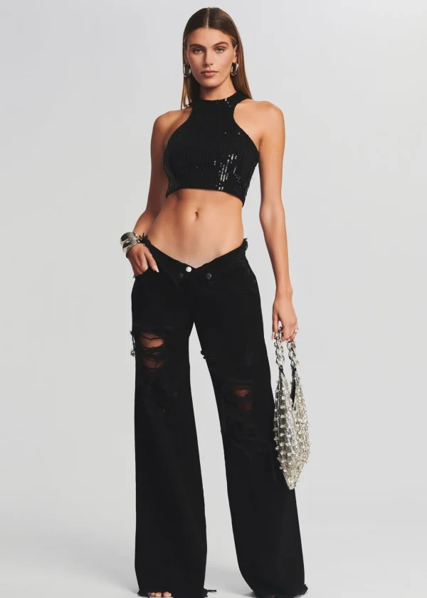 Bottoms*Retrofete Ollie Wide Leg Jean Stone Black