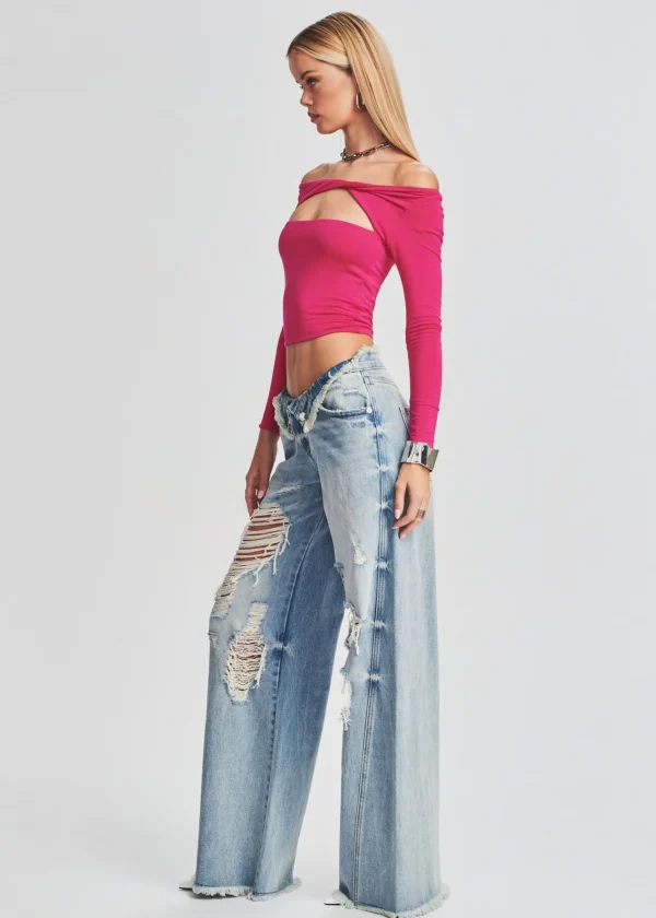Bottoms*Retrofete Ollie Wide Leg Jean Coastline