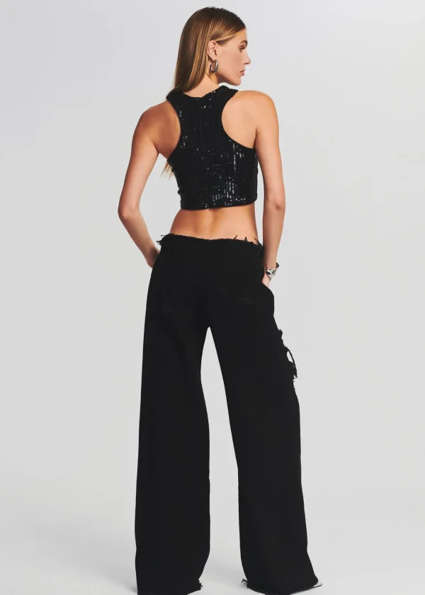 Bottoms*Retrofete Ollie Wide Leg Jean Stone Black