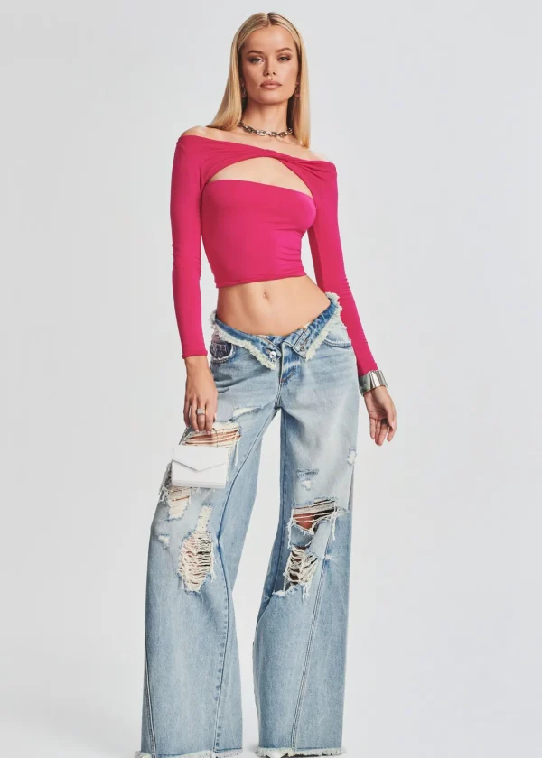 Bottoms*Retrofete Ollie Wide Leg Jean Coastline