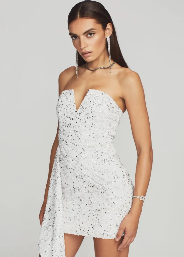 Sequin Styles*Retrofete Omer Sequin Dress White