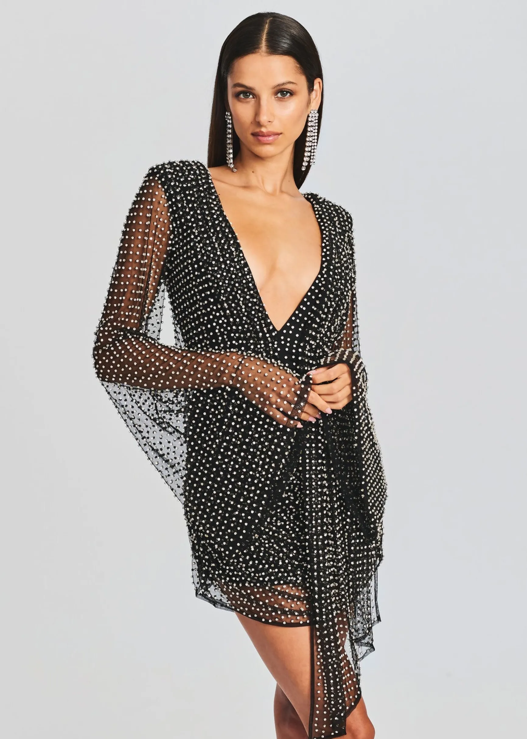 opal_crystal_embellished__4-9.webp Dresses*Retrofete Opal Crystal Embellished Dress Black with Silver