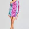 Mini*Retrofete Opal Short Dress Turquoise and Pink