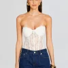 RETROFÊTE*Retrofete Otto Lace Bodysuit White